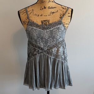 POL Gray Lace Cami